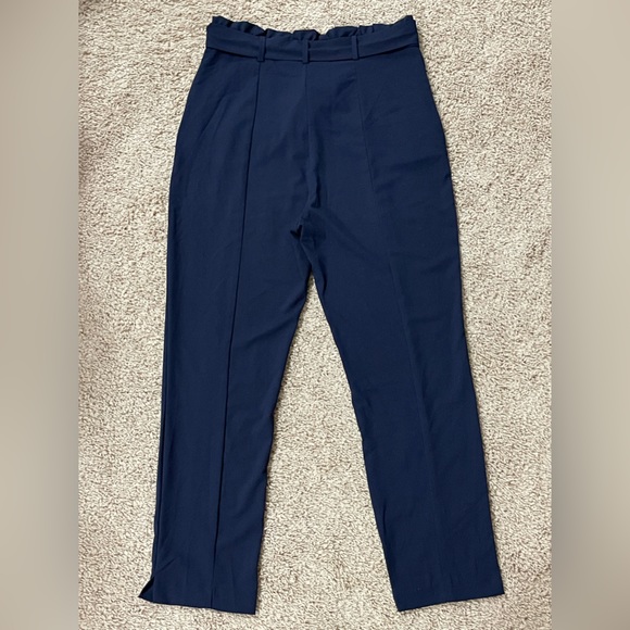 Lulus Navy Ruffle Pants - Picture 4 of 8